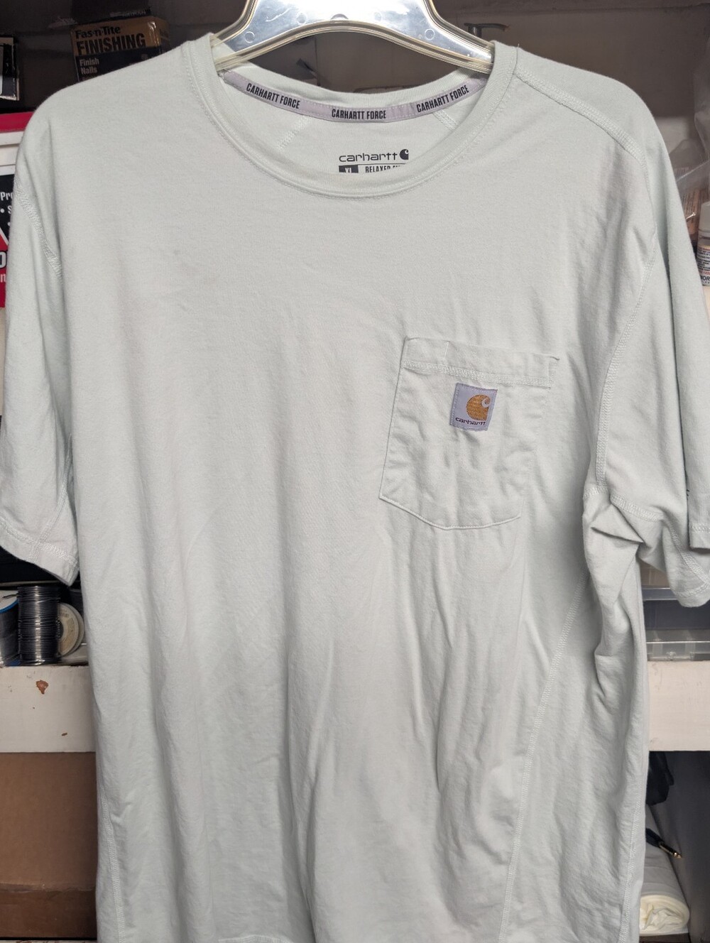 Carhartt Men’s Short-Sleeve Pocket Tee — Light Mint